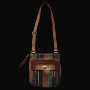 Fossil Woven Textile Leather Strap
Crossbody Purse Boho
Southwestern Motif